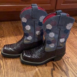 Ariat Baby Doll Women’s floral suede boots #16209